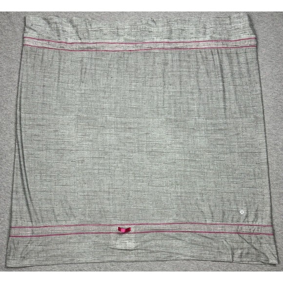 Lululemon Infinity Vinyasa Light Heather Gray Hot Pink Drawstring Scarf - Picture 1 of 7